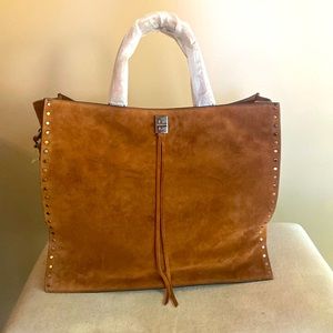 Rebekah Minkoff Suede Cognac Tote Bag